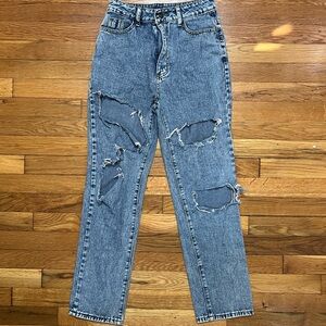 SHEIN Women’s Ripped Denim Jeans